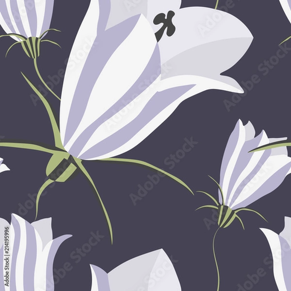Fototapeta Bright modern floral pattern vector seamless