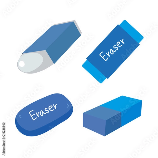 Fototapeta eraser vector collection design