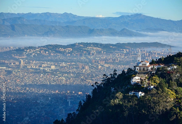 Fototapeta aerial view of the city of Bogota