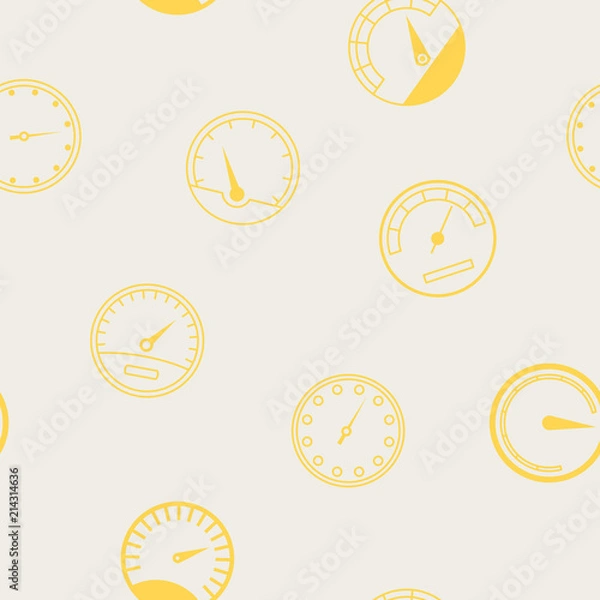 Obraz Seamless pattern with speedometers for your design