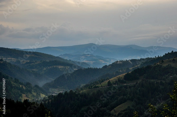 Fototapeta landscape on mountains