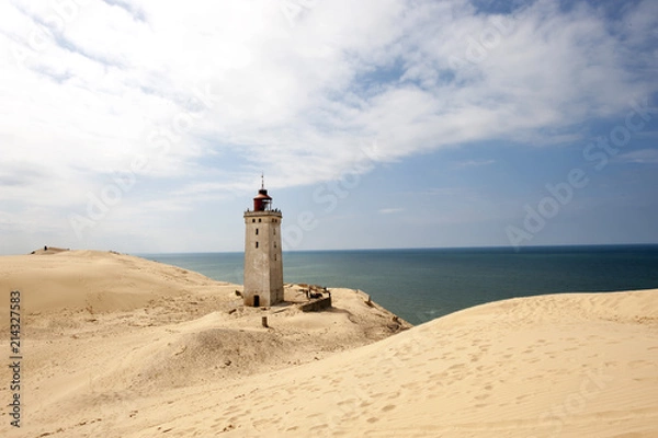 Obraz Leuchtturm auf der Wanderdüne Rubjerg Knude, Nordjütland, Dänemark