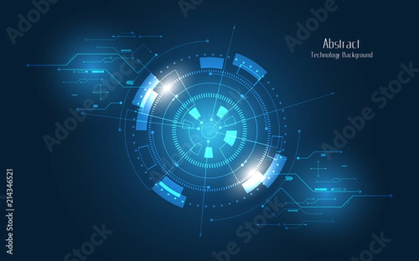 Fototapeta Abstract technology background Hi-tech communication concept innovation background vector illustration