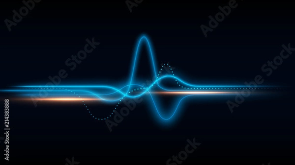 Fototapeta Luminous energy waves