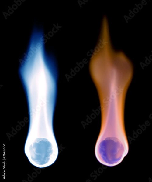 Fototapeta fireballs falling down, isolated on black