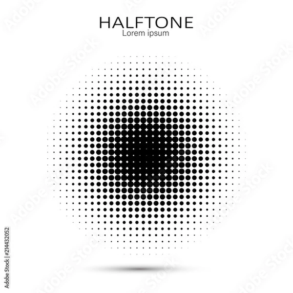 Fototapeta Vector halftone circles. Abstract halftone. Abstract dots. Vector illustration.
