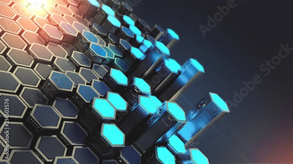 Fototapeta Abstract Security Technology Background