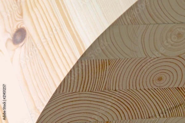 Fototapeta rundung mit schichtholz