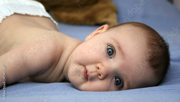 Fototapeta baby in bed