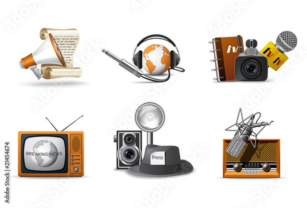 Obraz Journalist and press icons