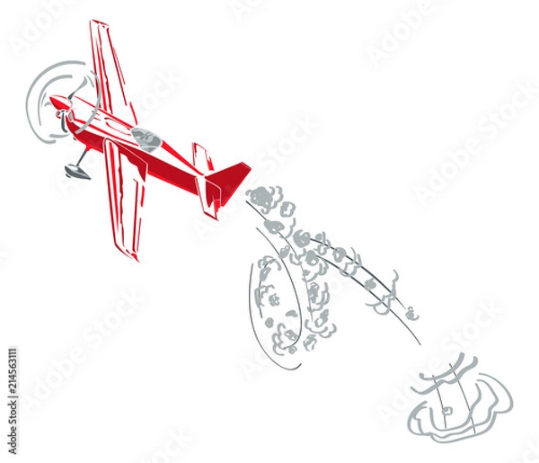 Fototapeta Red aircraft