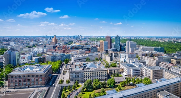 Fototapeta panoramiczny widok na plac potsdamer platz w berlinie