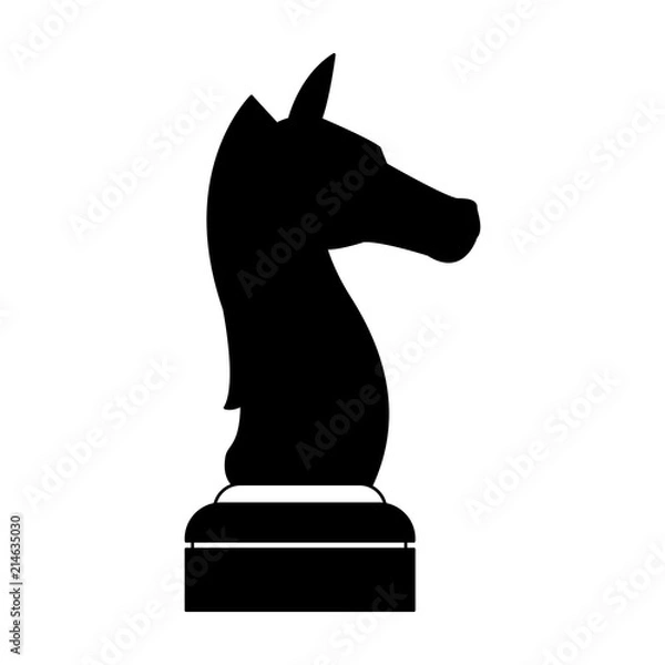 Obraz Horse chess piece vector illustration graphic design
