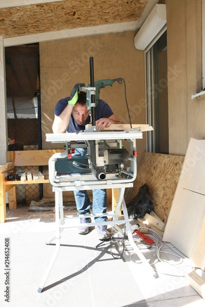 Obraz Enjoyment in carpentry