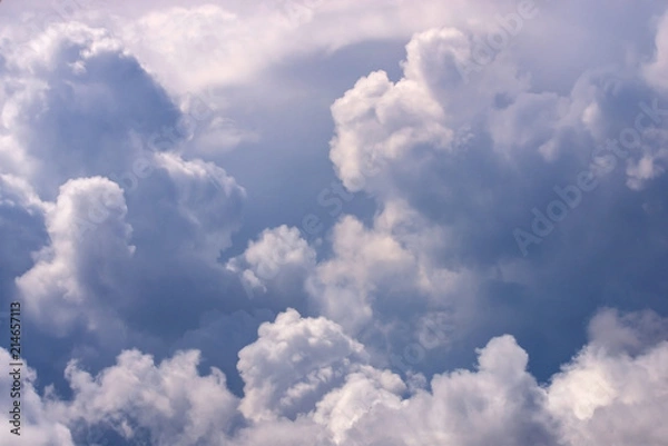 Obraz Dramatic sky and white clouds