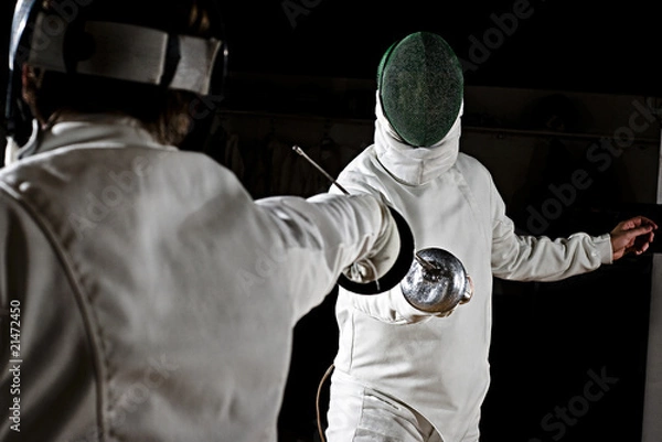 Obraz Épée swordsmen fencing.