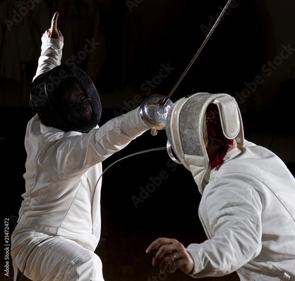 Obraz Épée swordsmen fencing.