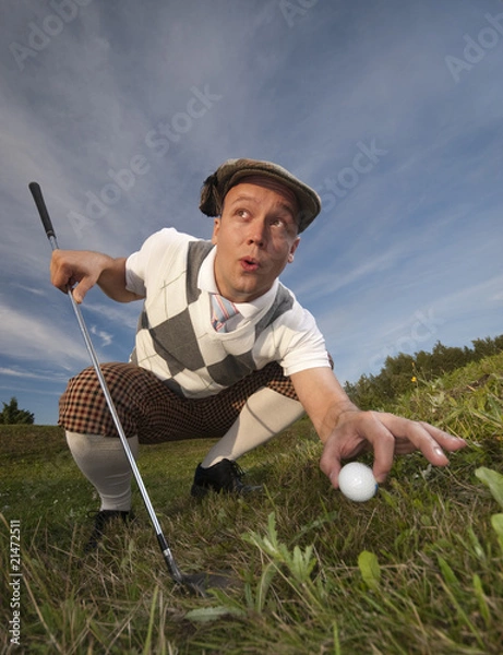 Obraz Cheating golfer