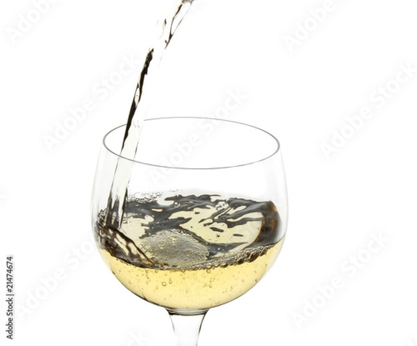 Obraz White wine pour