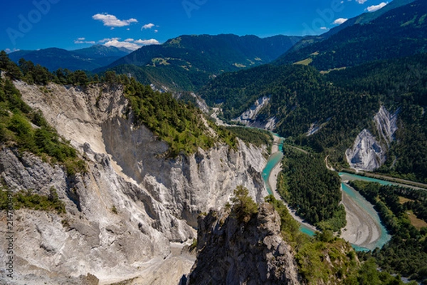 Fototapeta Rheinschlucht Graubünden / Schweiz