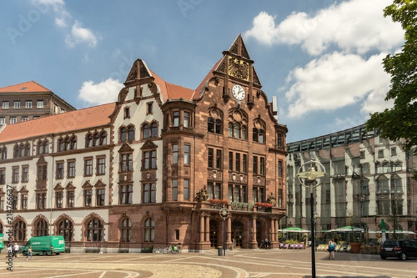 Obraz Dortmund, Friedensplatz und altes Rathaus