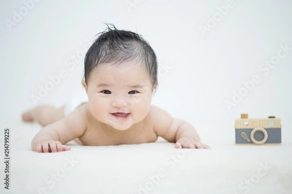 Obraz 赤ちゃんとカメラ