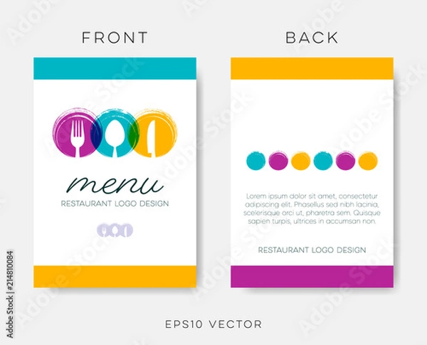 Obraz Abstract restaurant menu template