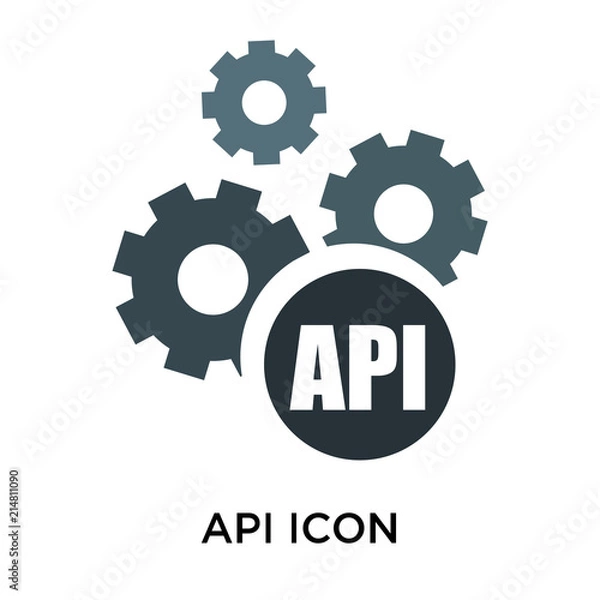 Obraz Api icon vector sign and symbol isolated on white background, Api logo concept