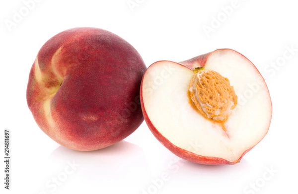 Obraz Peach isolated on white background