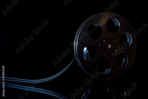 Fototapeta Movie reel on a black background