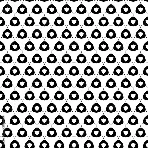 Fototapeta Black and white seamless pattern. Modern stylish texture. Repeating geometric tiles