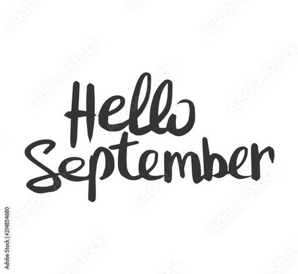 Obraz Autumn hand drawn lettering with rays.