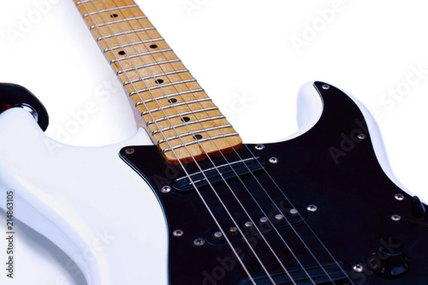 Obraz Electric guitar isolated on white background