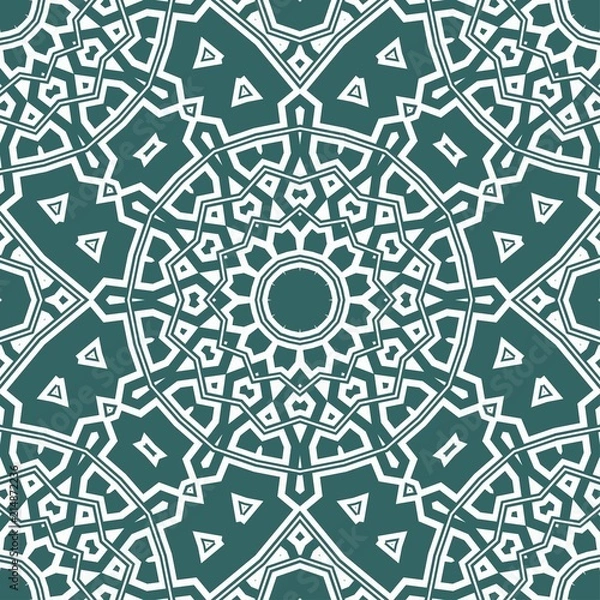 Fototapeta Abstract Vector seamless pattern with abstract geometric style. Repeating sample figure and line. For interiors design, wallpaper, textile industry