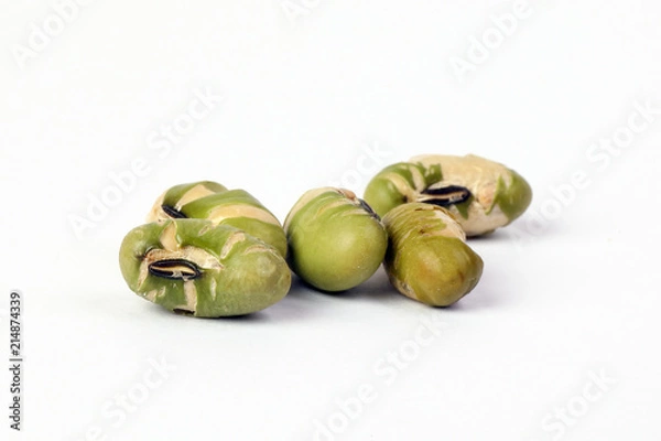 Obraz Green Soybean baked roasted fried shell cracked