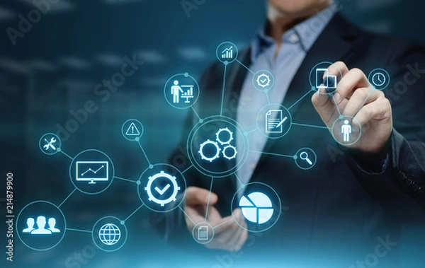 Fototapeta Automation Software Technology Process System Business concept