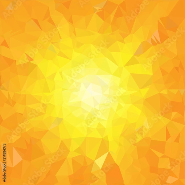 Fototapeta yellow sun background triangulation abstraction