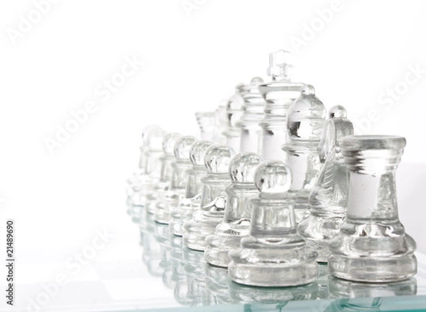 Obraz glass chess board game