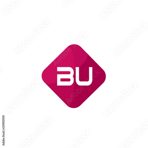 Fototapeta Initial Letter BU Logo Template Design