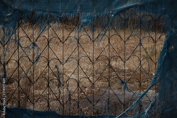 Obraz Old metal fence .