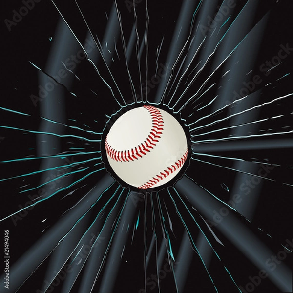 Obraz Broken Glass 2 Baseball
