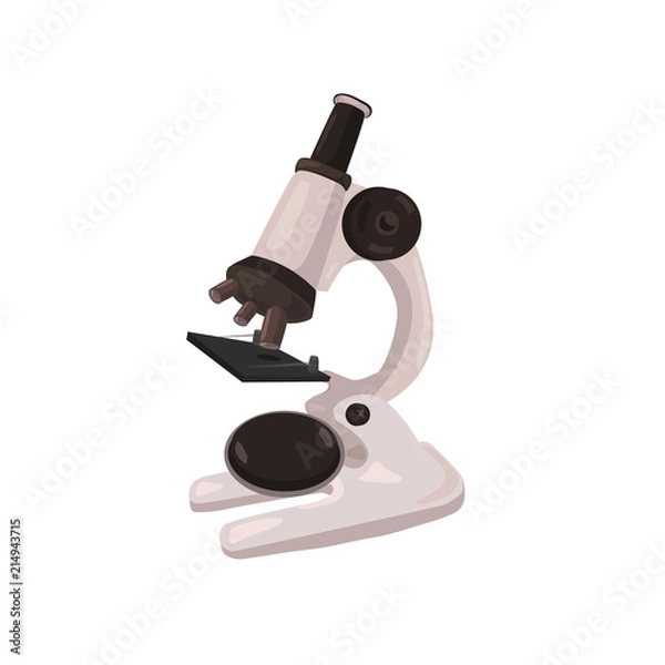 Fototapeta Hand drawn microscope isolated on white background. Vector illustration.