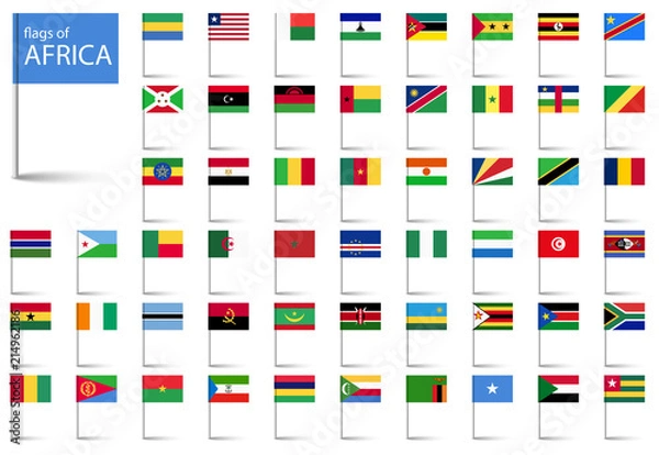 Obraz all country flags of Africa