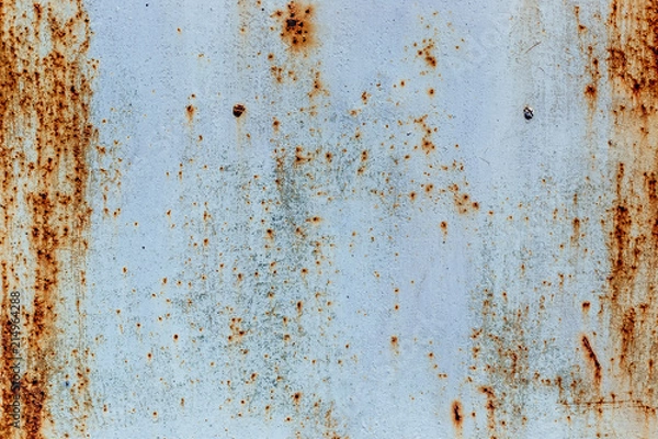 Obraz Old rusty white metal background.