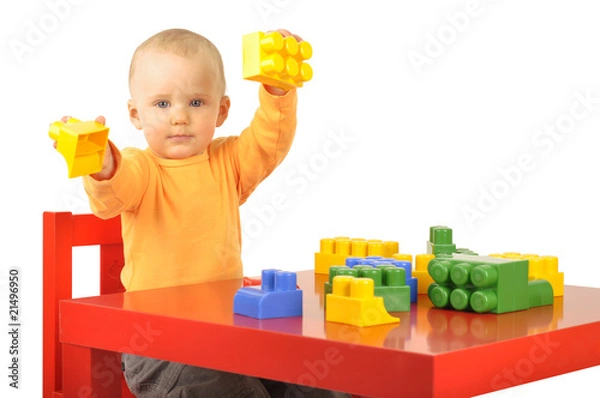 Obraz baby with blocks