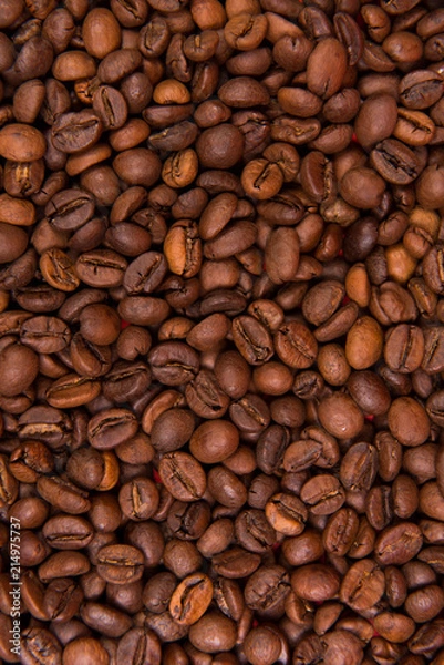 Fototapeta 
Coffee seeds with colorful backgrounds