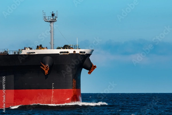 Obraz Black cargo ship