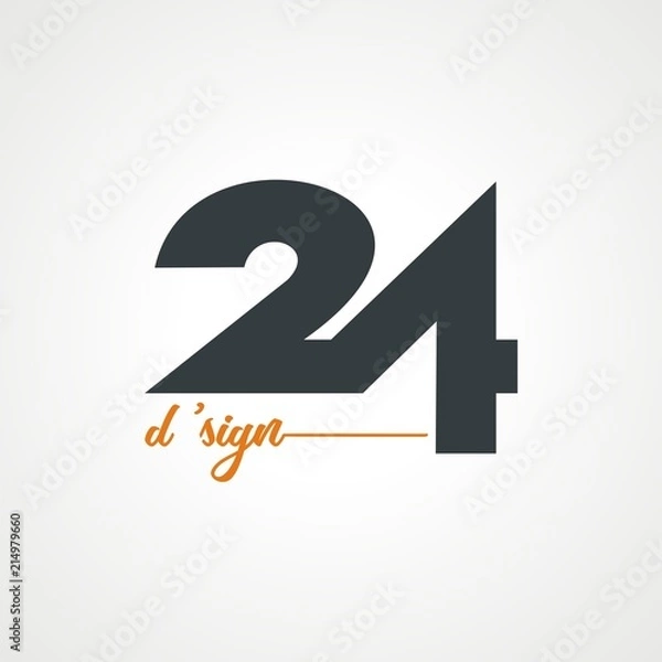 Obraz 24 Logo / number 24 logo concept