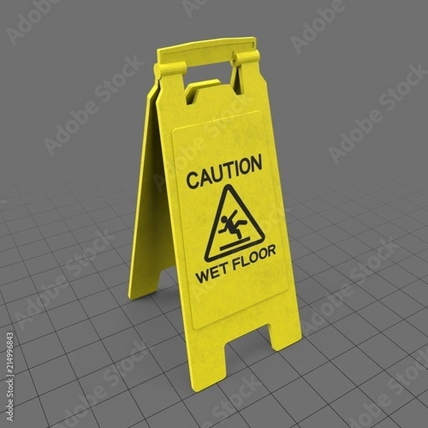 Obraz Wet floor sign