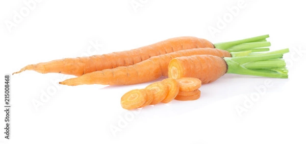Obraz fresh carrots on white background